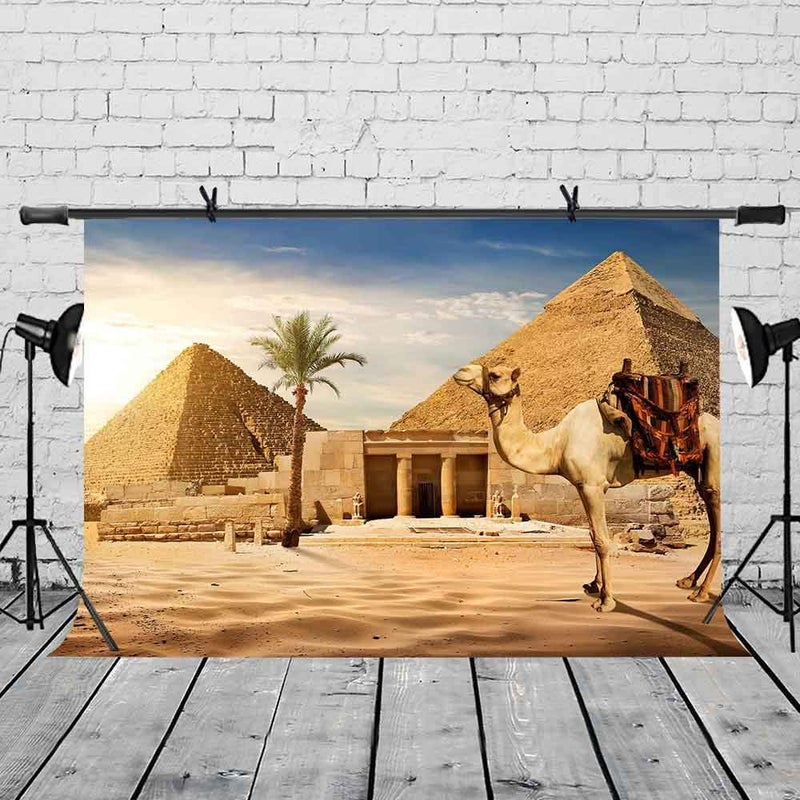 LYLYCTY خلفية هرمية قديمة الحضارة المصرية 7x5 قدم مع جمل لالتقاط الصور LYLYCTY - Image 2